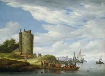Riviermonding met wachttoren
